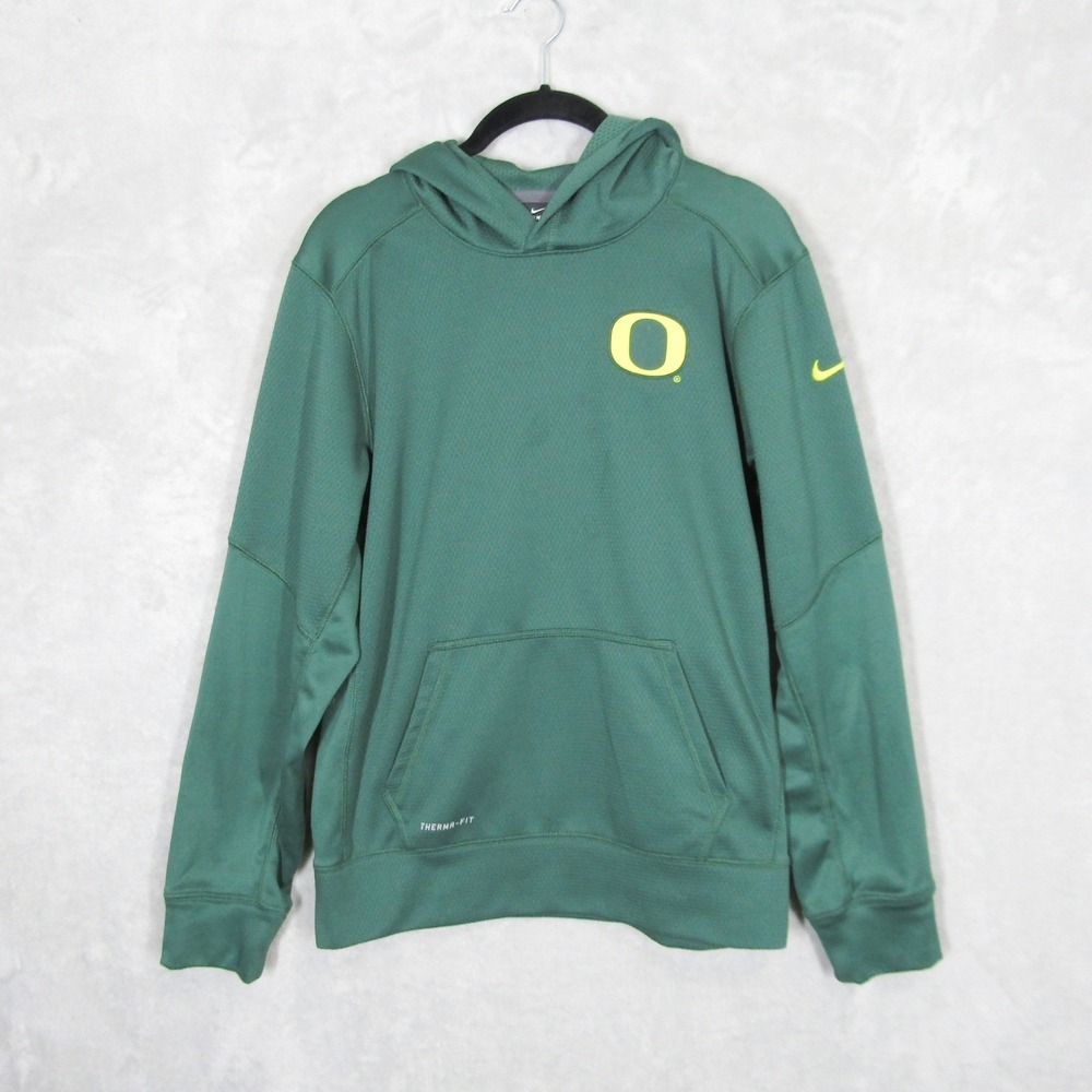 Nike Oregon Ducks Sweatshirt Therma-FIT Green Hoodie Youth XL NCAA College Logo - Picture 1 of 12